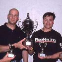 Adam N (left) presenting the Cup to Michael Dong (right)