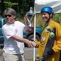 GBJ (left) presenting the Cup to Chris Chaput (right)